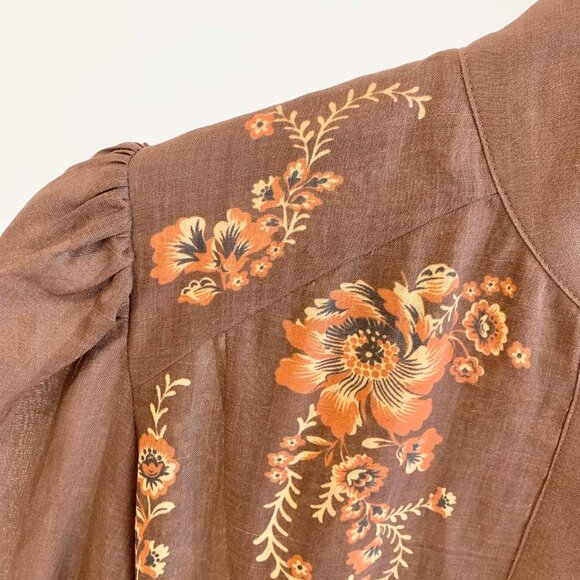 Seraphina belted tiered printed ramie mini dress - Picture 7 of 9